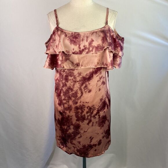 Mimi Chica Pink Tie Dye Ruffle Neck Mini - Picture 2 of 14